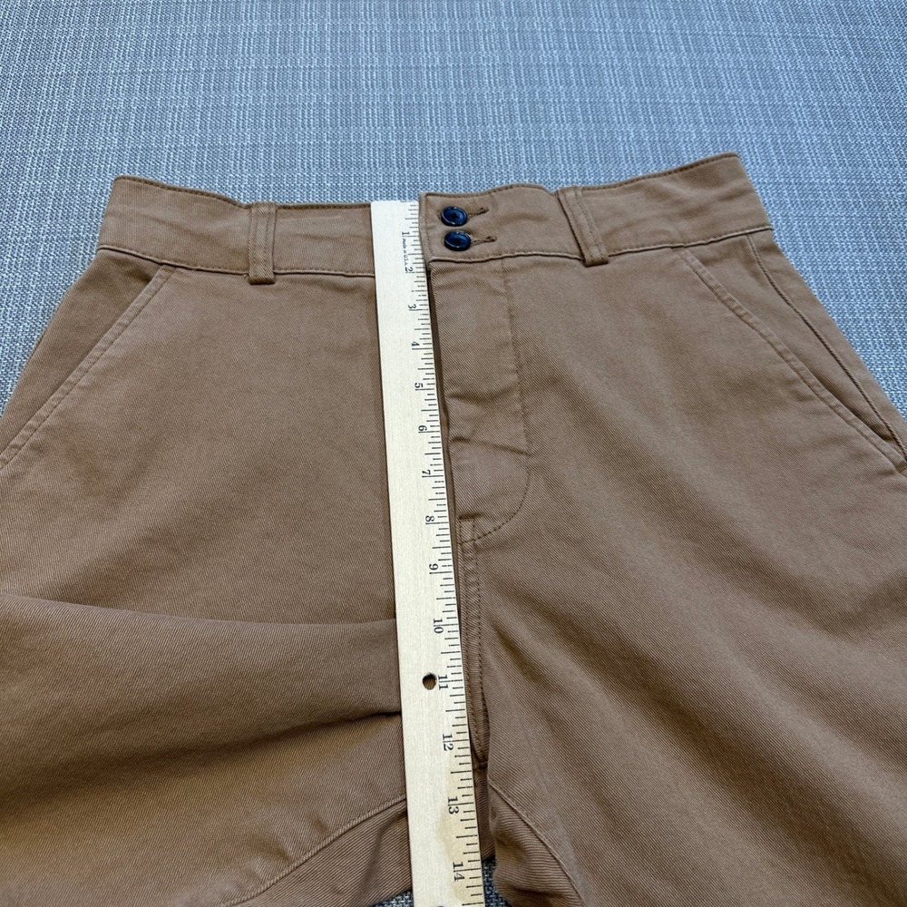Everlane Organic Cotton Wide Leg Crop Pants Womens 10 Camel Brown High rise - Picture 9 of 12
